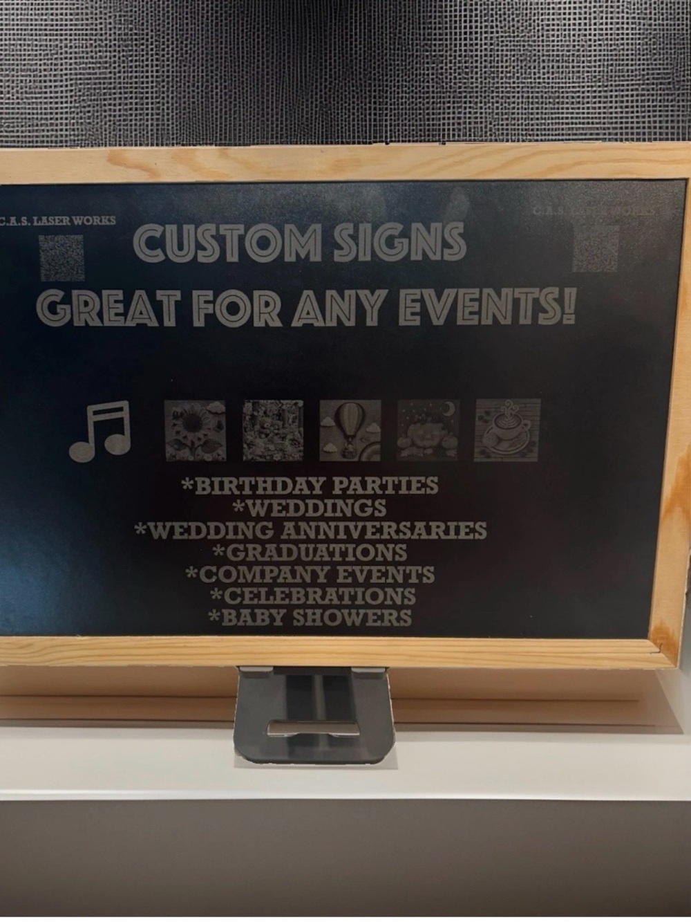 Personalized Laser Engraved Signs Custom QR Code - Picture 4 of 5